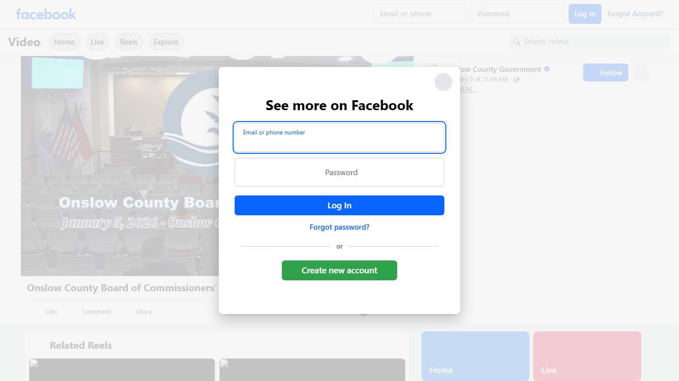 January 5, 2026 Onslow County Government Center 234 NW Corridor Blvd, Jacksonville NC Onslow County Government Facebook