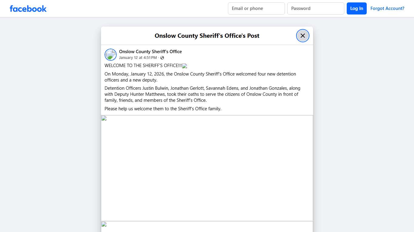 WELCOME TO THE SHERIFF'S... - Onslow County Sheriff's Office Facebook